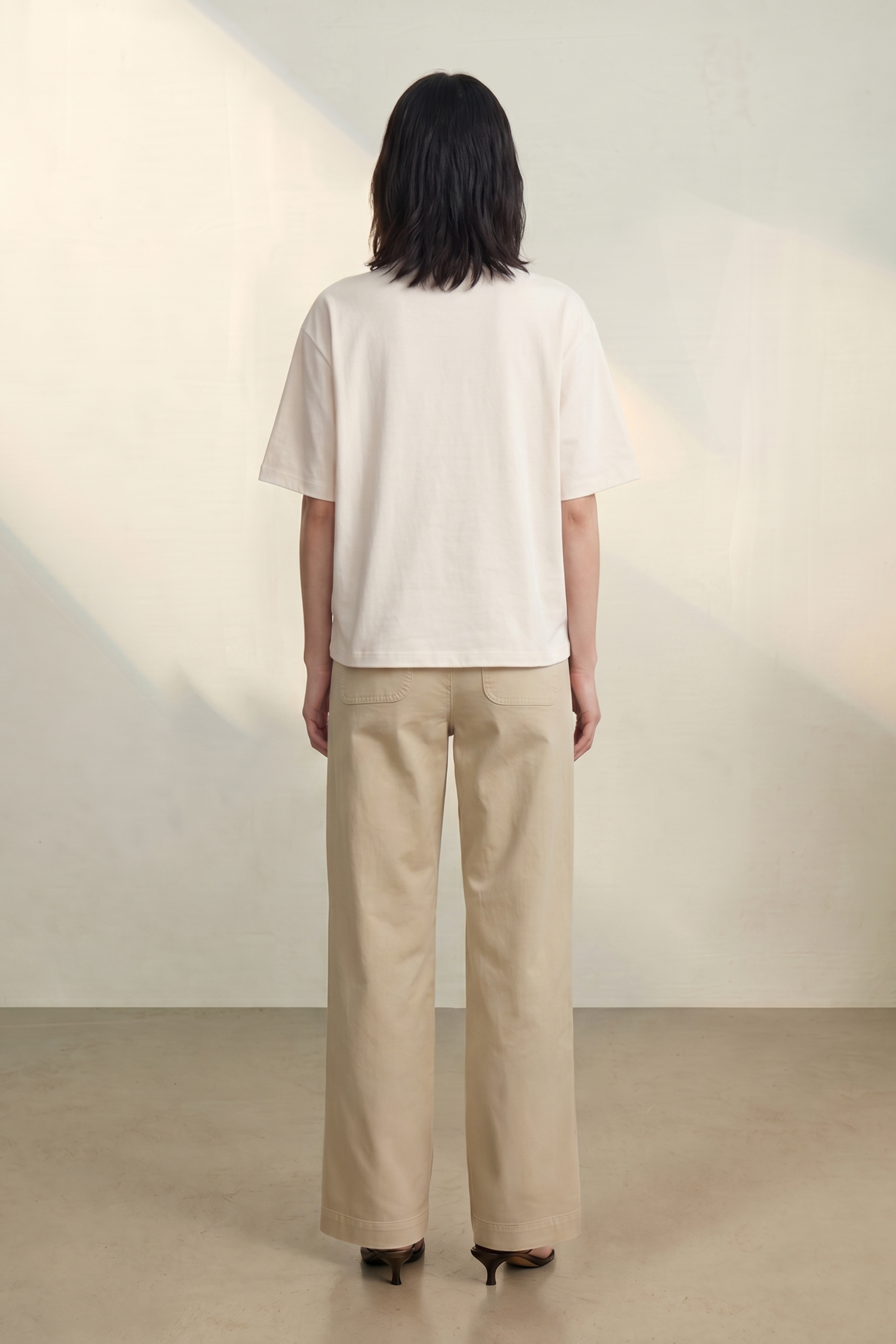 Atelier Taktil AT-Allison Tailor Pant Jeans & Pants 08 Oyster White