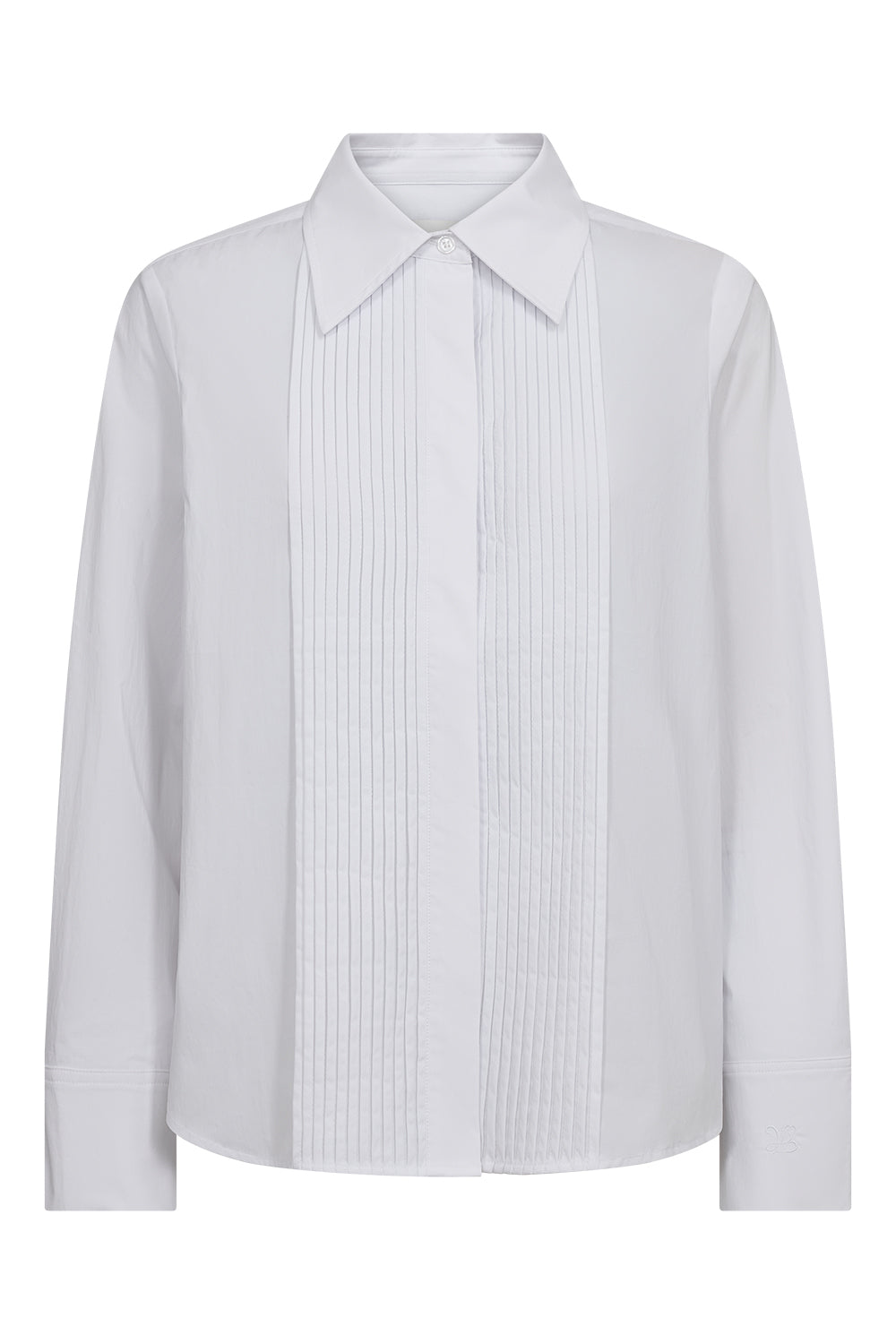 Atelier Taktil AT-Bella Pintuck Shirt Shirts & Blouses 011 Optical white
