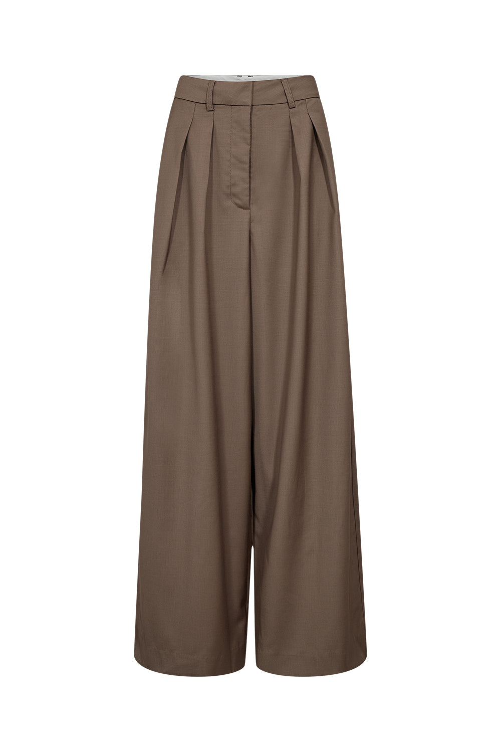 Atelier Taktil AT-Esme Excl. Tailor Pant Jeans & Pants 708 Dark Lead Brown
