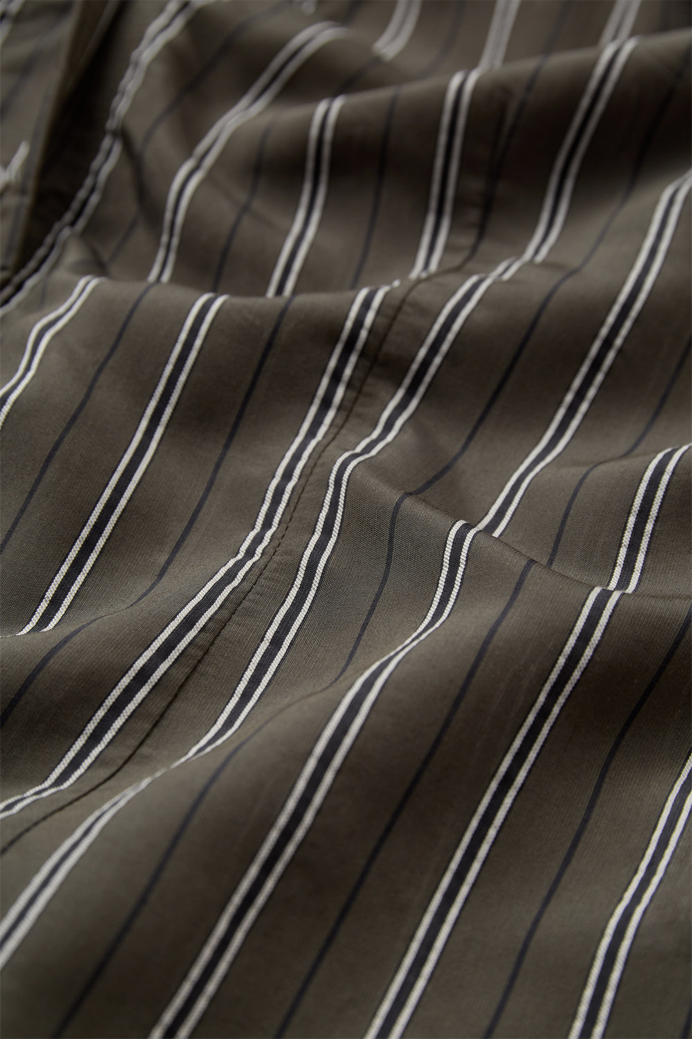 Atelier Taktil AT-Gwen Big Scarf Shirt Stunning Stripe Shirts & Blouses 630 Hunter Green