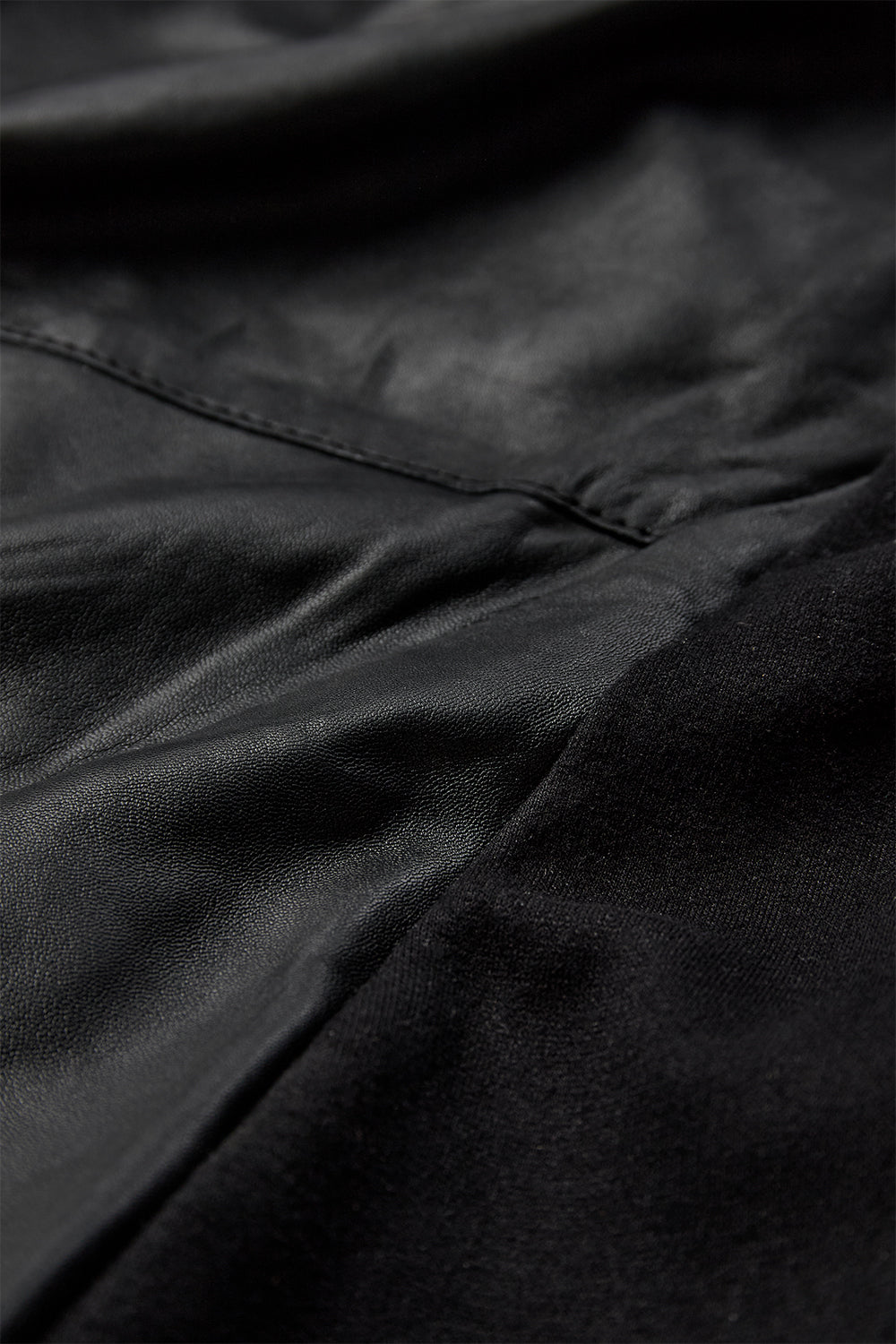 Atelier Taktil AT-Lily Leather Drape Top Leather 9 Black