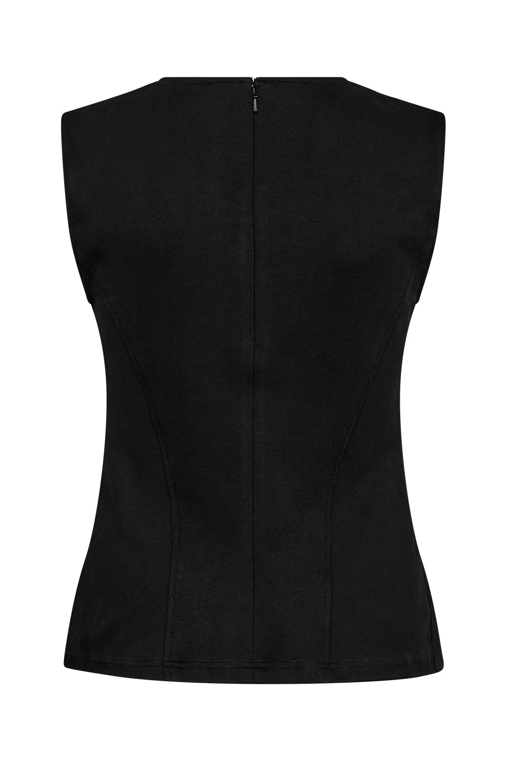 Atelier Taktil AT-Lily Leather Drape Top Leather 9 Black