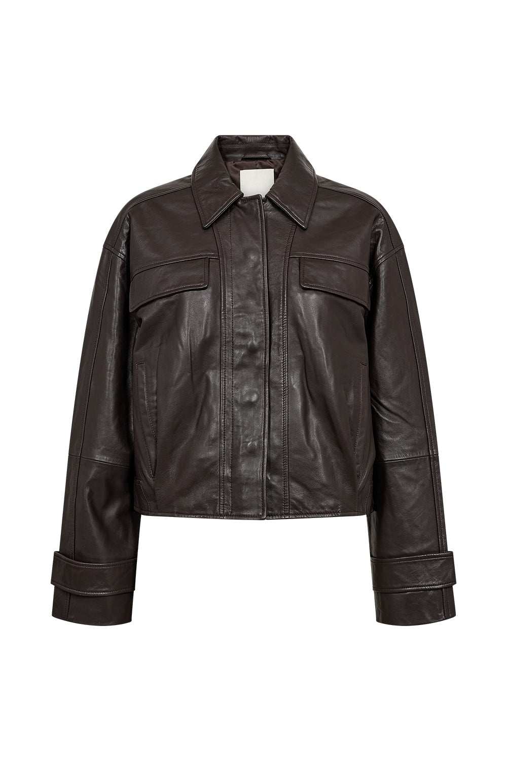 Atelier Taktil AT-Lily Leather Jacket Leather 728 Espresso Brown