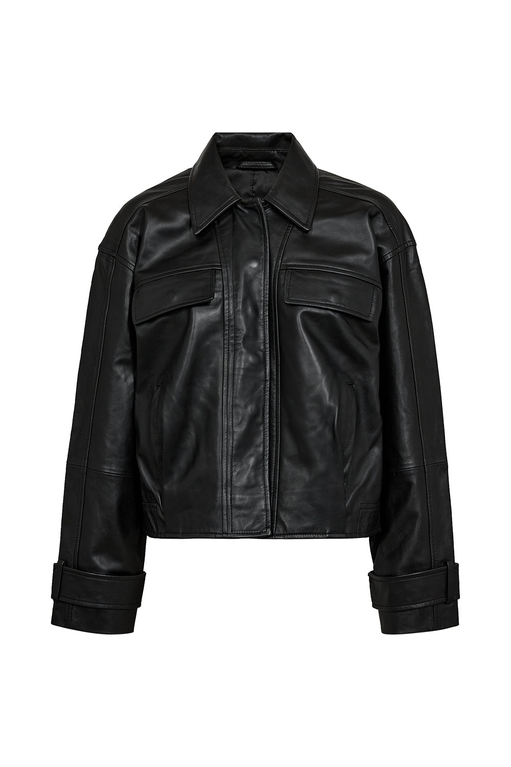 Atelier Taktil AT-Lily Leather Jacket Leather 9 Black