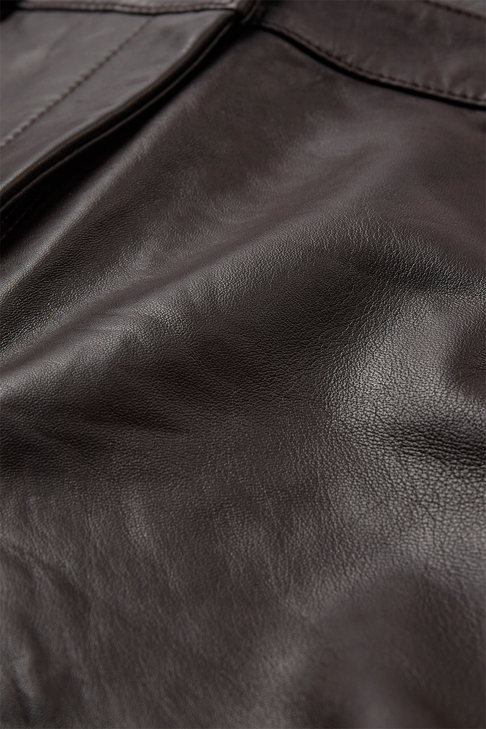 Atelier Taktil AT-Lily Leather Pant Leather 728 Espresso Brown