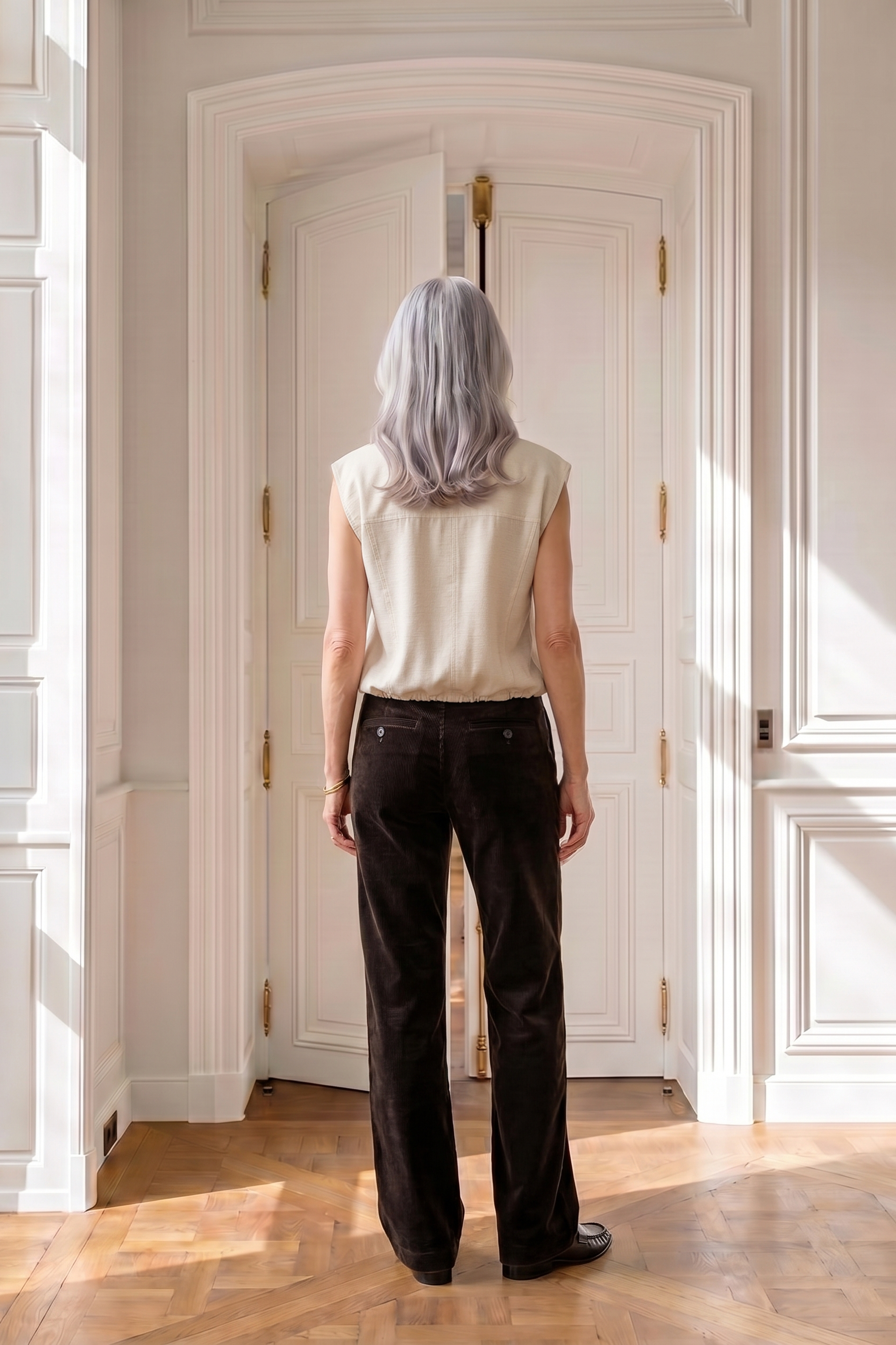 Atelier Taktil AT-Lotus Drawstring Shirt Shirts & Blouses 08 Oyster White Melange