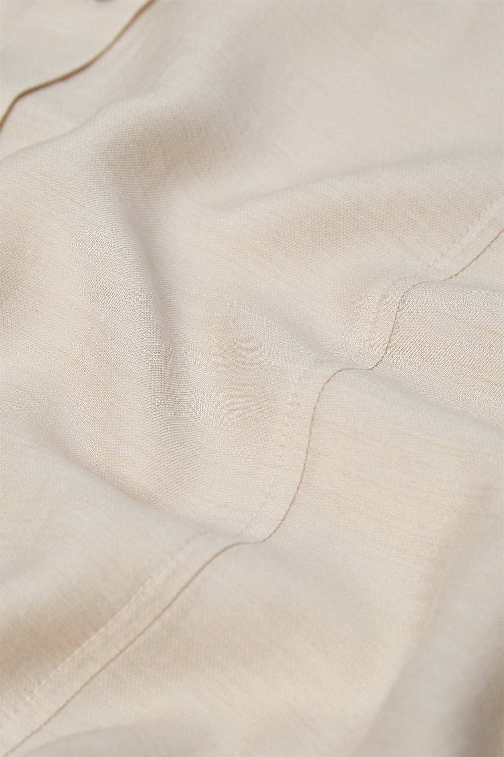 Atelier Taktil AT-Lotus Drawstring Shirt Shirts & Blouses 08 Oyster White Melange