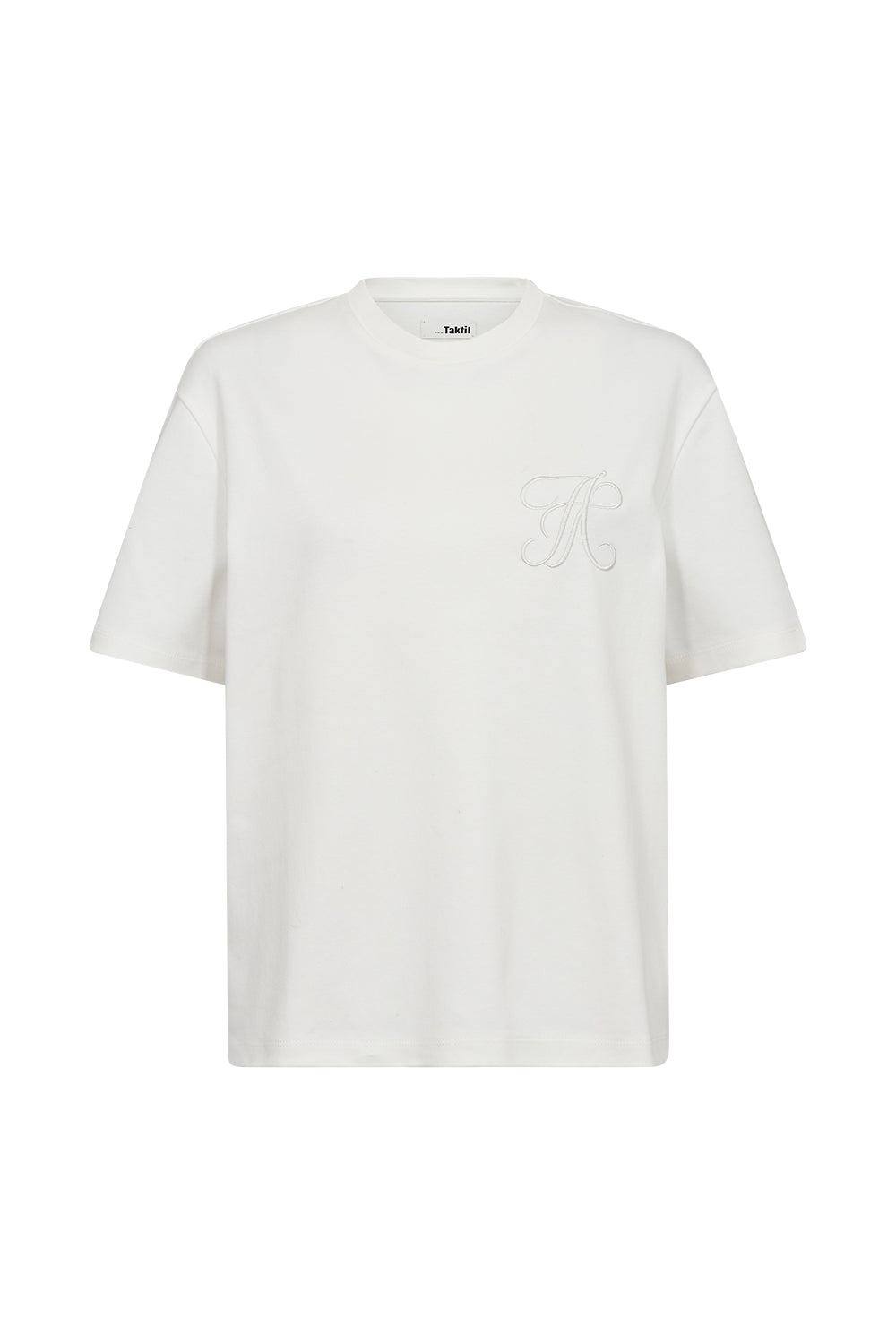 Atelier Taktil AT-Paris Monogram Tee Tops & T-shirts 011 Optical white