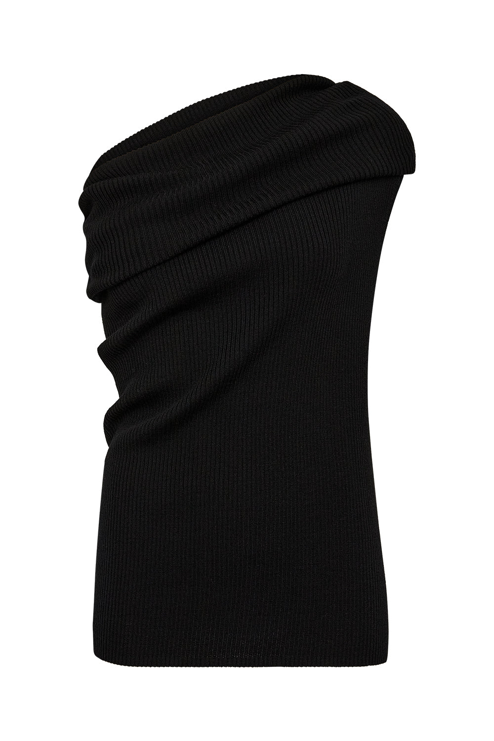 Atelier Taktil AT-Ruby Oneshoulder Knit Knitwear 9 Black
