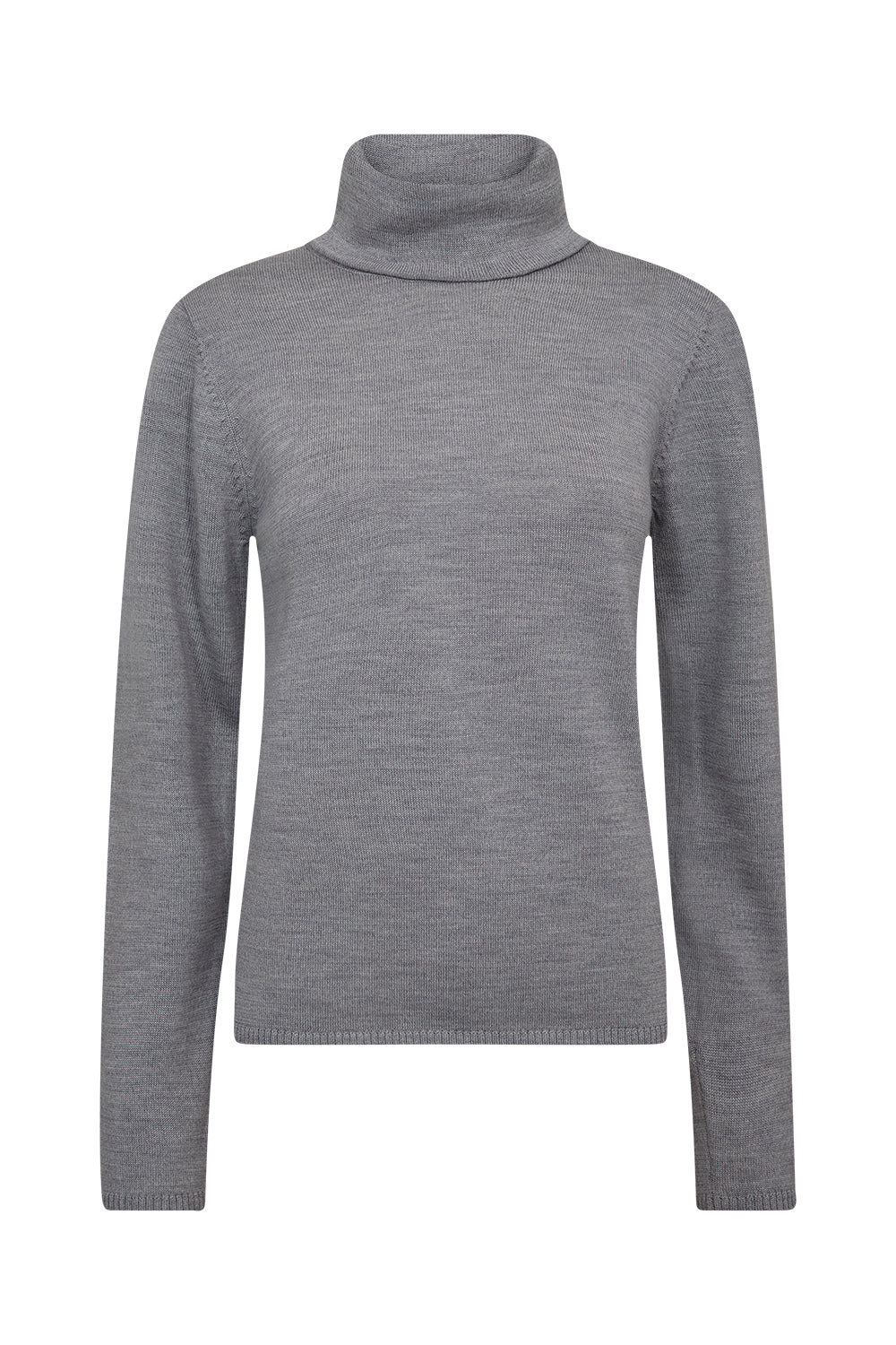 Atelier Taktil AT-Ruby Rollneck Pin Knit Knitwear 81 Grey Melange