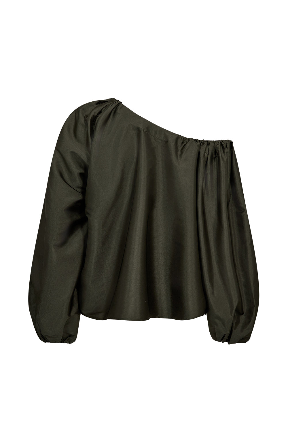 Atelier Taktil AT-Skye Offshoulder Blouse Shirts & Blouses 630 Hunter Green