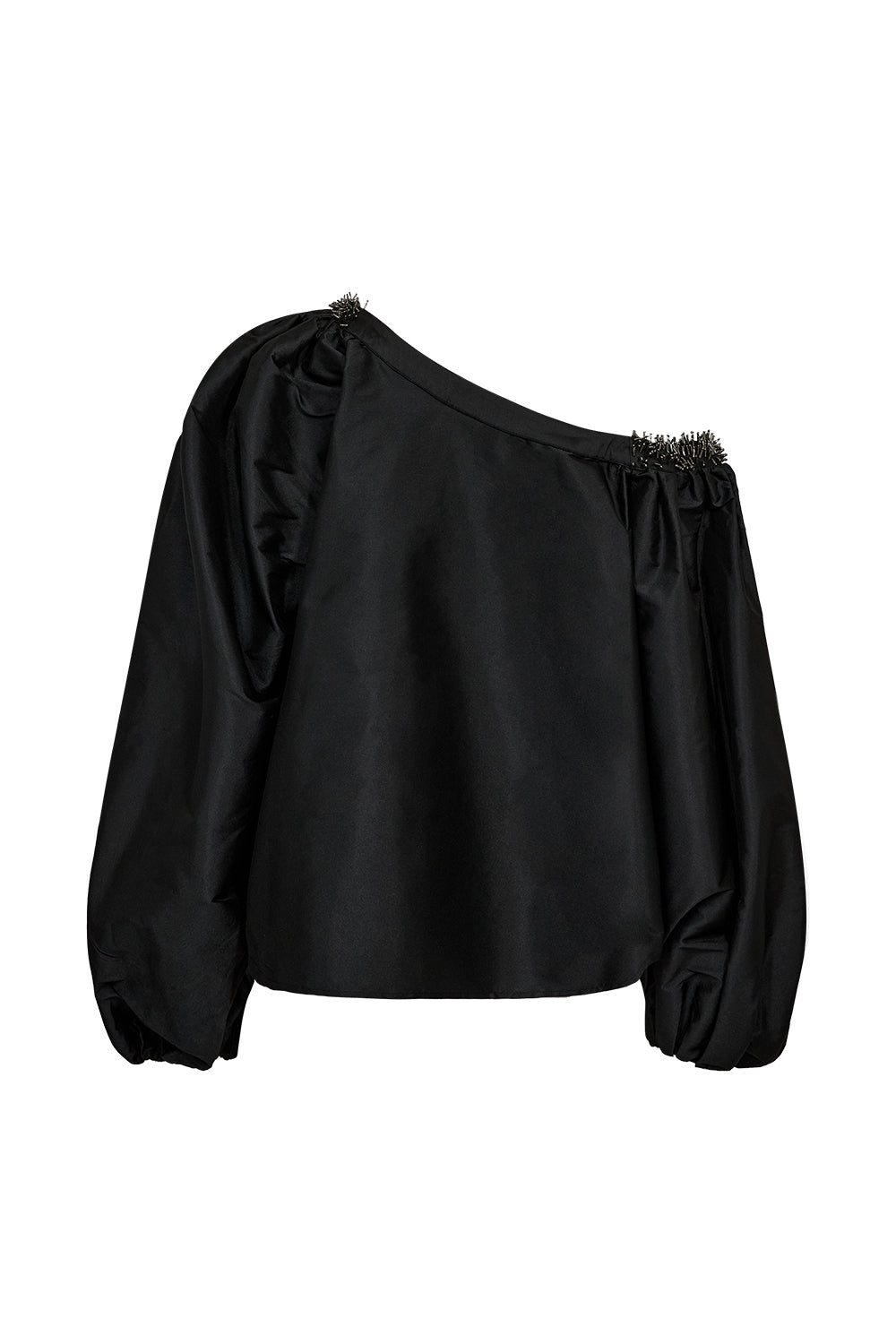 Atelier Taktil AT-Skye Offshoulder Deco Blouse Shirts & Blouses 9 Black
