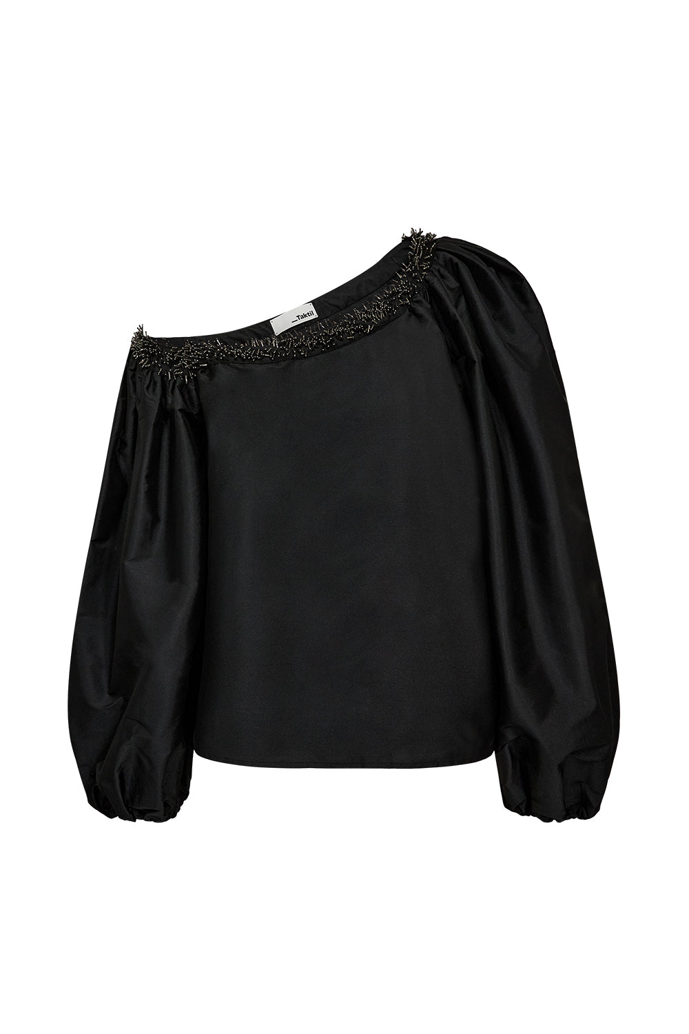 Atelier Taktil AT-Skye Offshoulder Deco Blouse Shirts & Blouses 9 Black