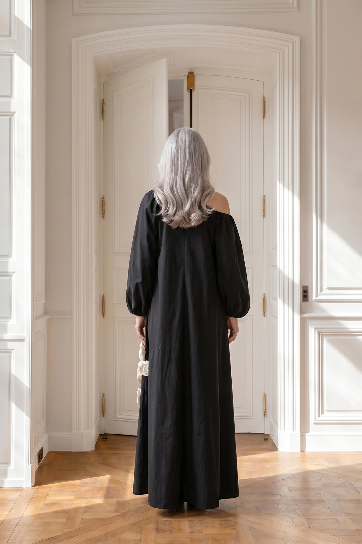 Atelier Taktil AT-Skye Offshoulder Maxidress Dresses 9 Black
