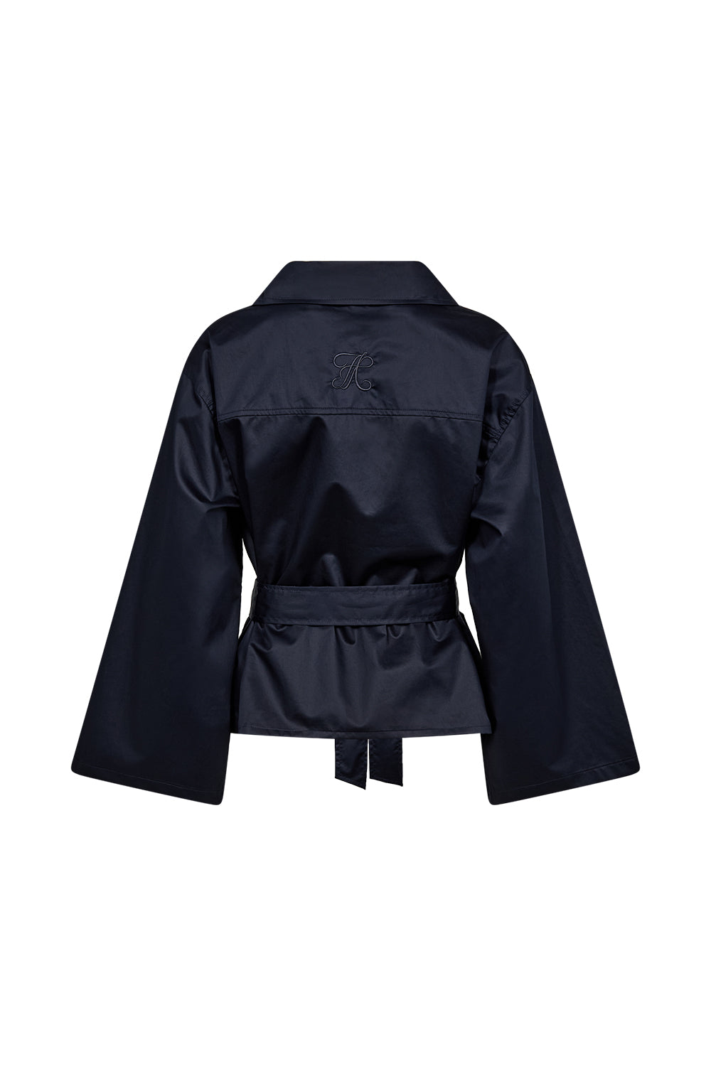Atelier Taktil AT-Skylar Halfplacket Blouse Shirts & Blouses 527 Deep Dark Navy