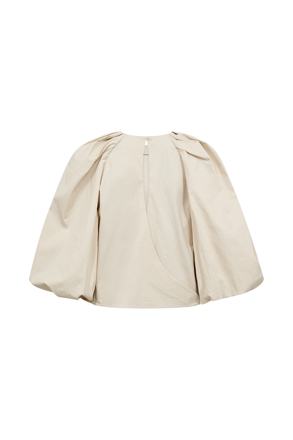 Atelier Taktil AT-Tania Balloon Top Shirts & Blouses 018 Vanilla White