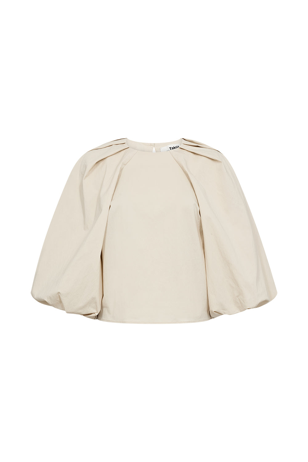 Atelier Taktil AT-Tania Balloon Top Shirts & Blouses 018 Vanilla White