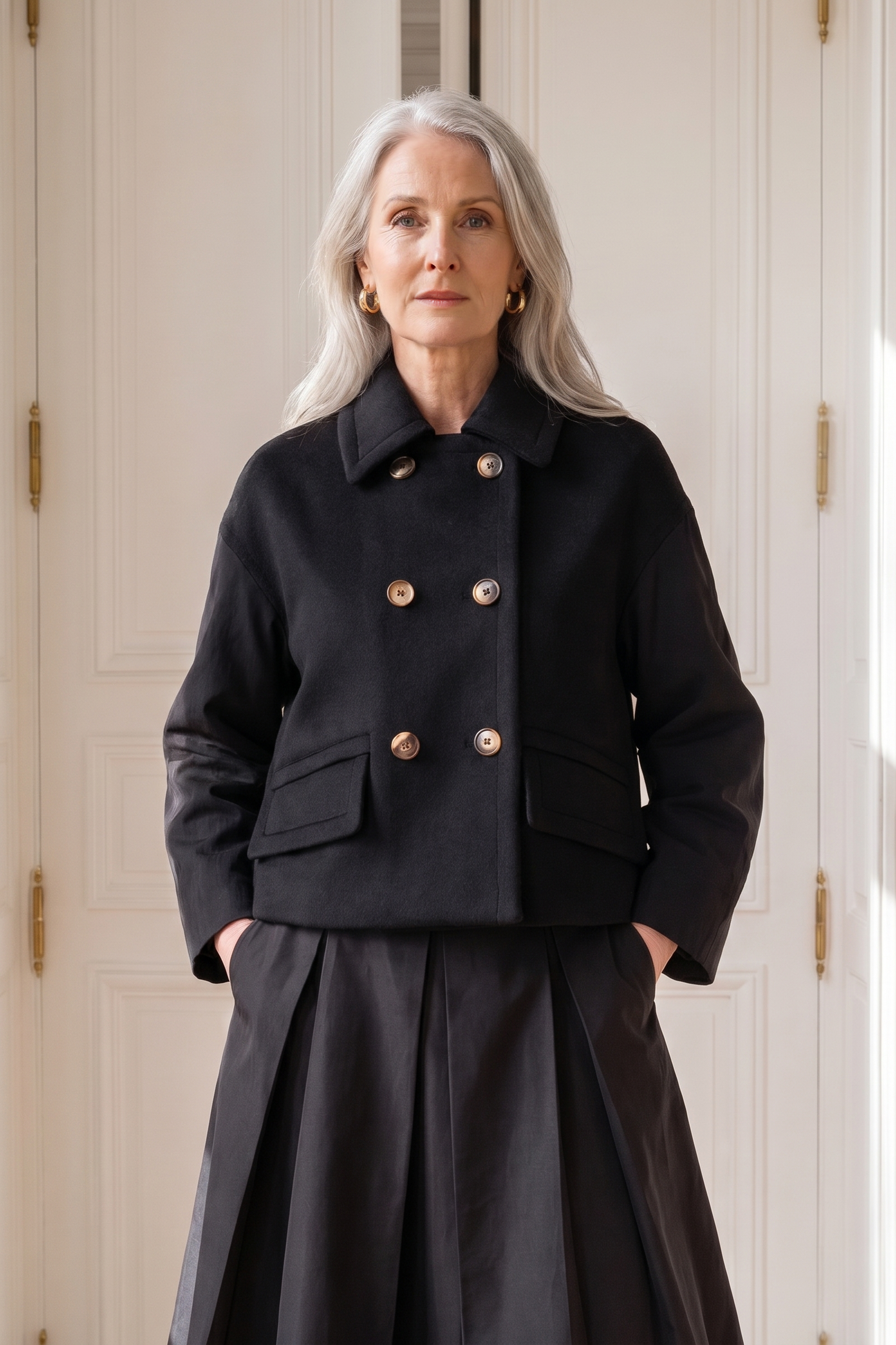 Atelier Taktil AT-Tania Short Jacket Coats & Jackets 9 Black