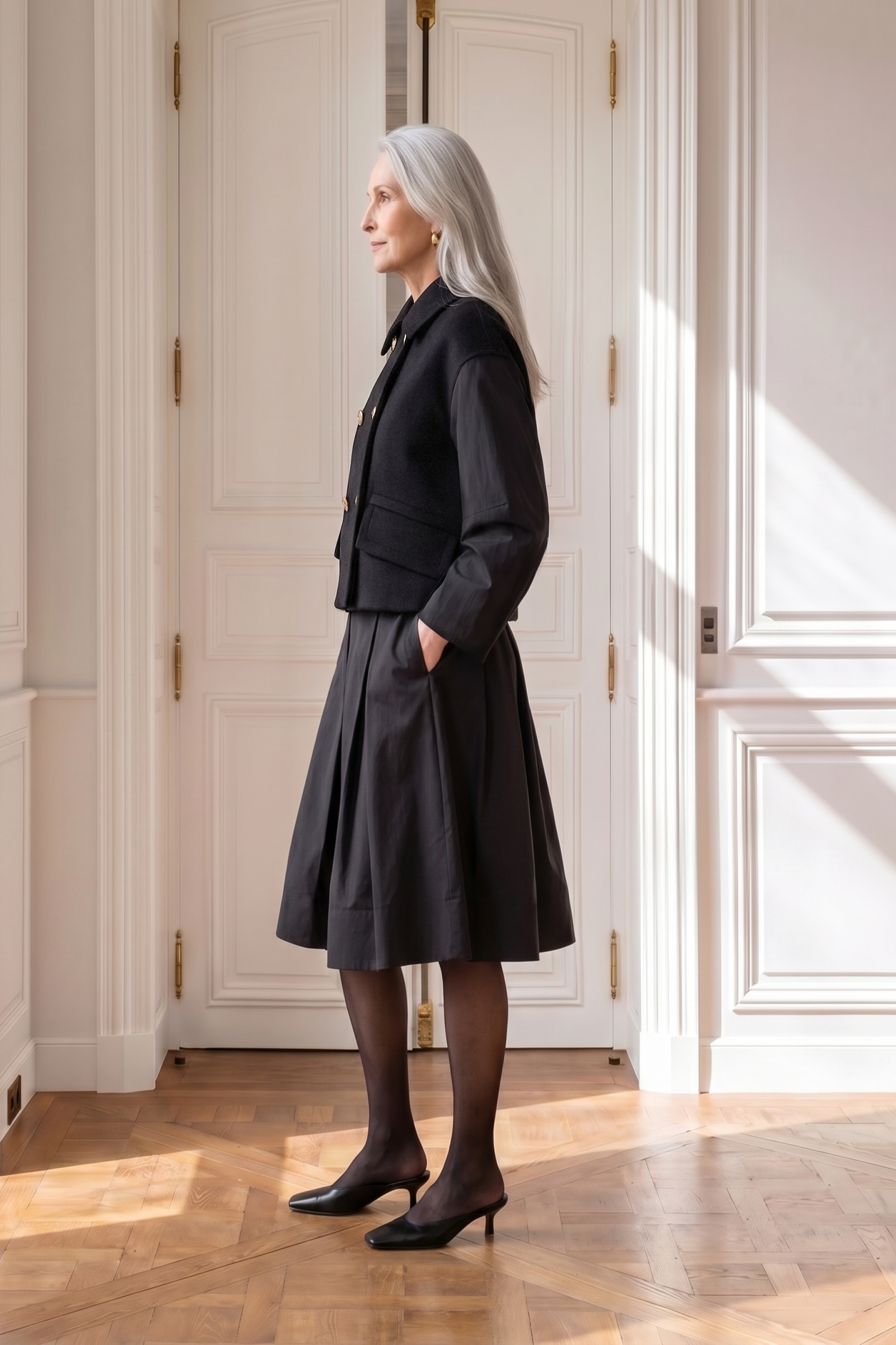 Atelier Taktil AT-Tania Short Jacket Coats & Jackets 9 Black