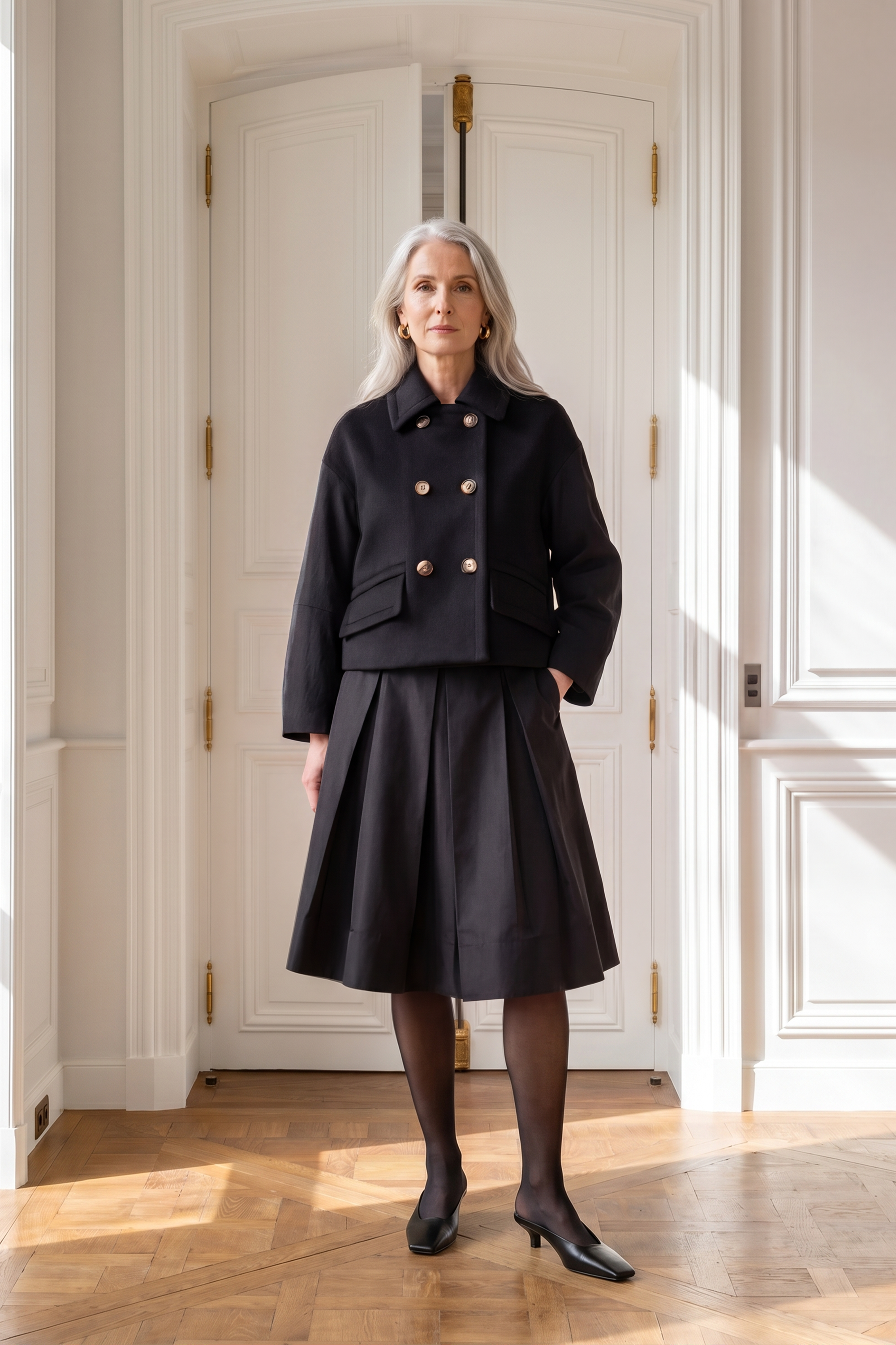 Atelier Taktil AT-Tania Short Jacket Coats & Jackets 9 Black