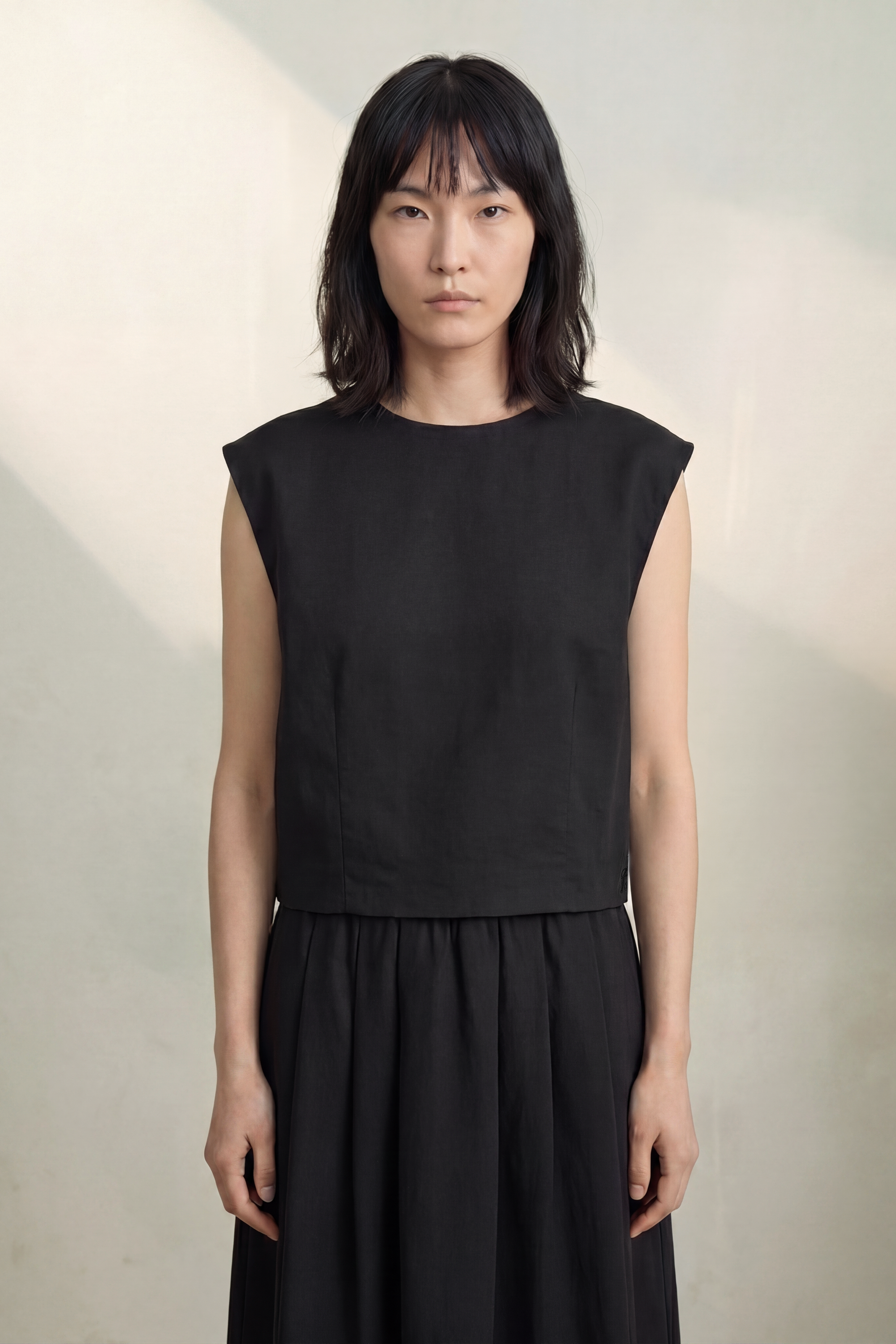 Atelier Taktil AT-Tania Sl. Top Shirts & Blouses 9 Black